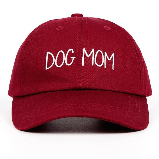 Embroidered Dog Mom Baseball Cap