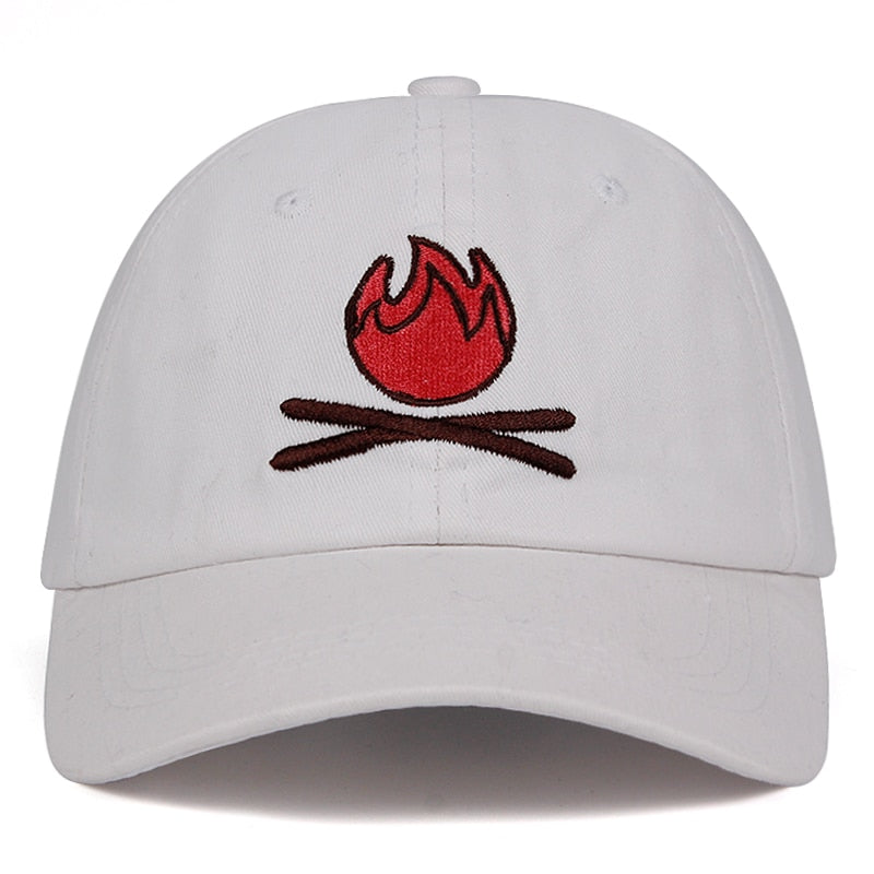 Flame Embroidered Baseball Cap