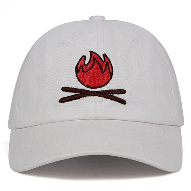 Flame Embroidered Baseball Cap