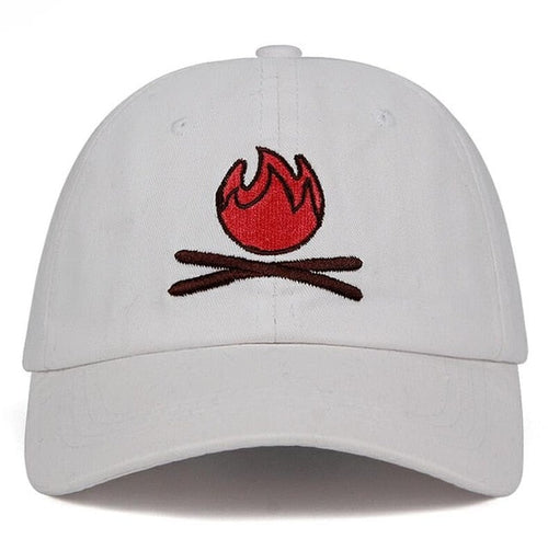 Flame Embroidered Baseball Cap